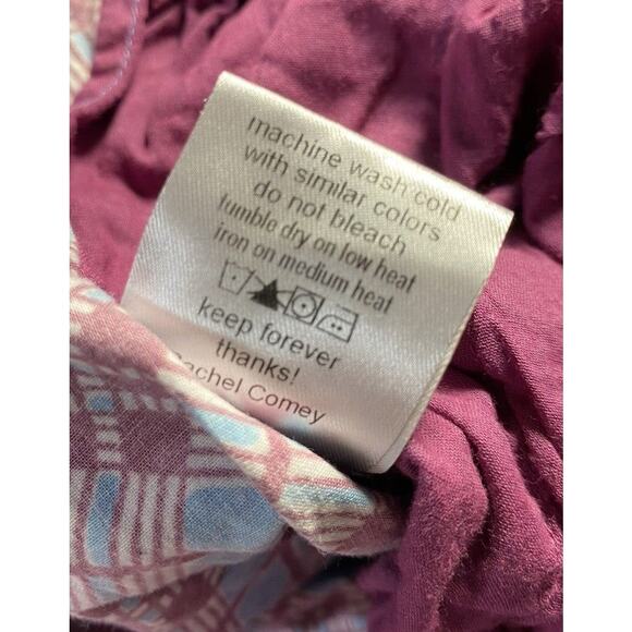 Rachel Comey Holt Geometric Print Purple Blue Puff Sleeve Ankle Jumpsuit Size 6 - Picture 9 of 14